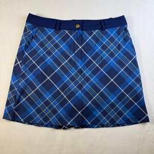 Blue Plaid Golf Skort Preppy Tennis Coastal Grandmacore Athleisure